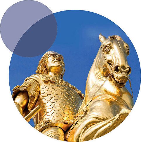 Goldenes Reiterstandbild von August dem Starken