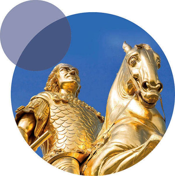 Goldenes Reiterstandbild von August dem Starken